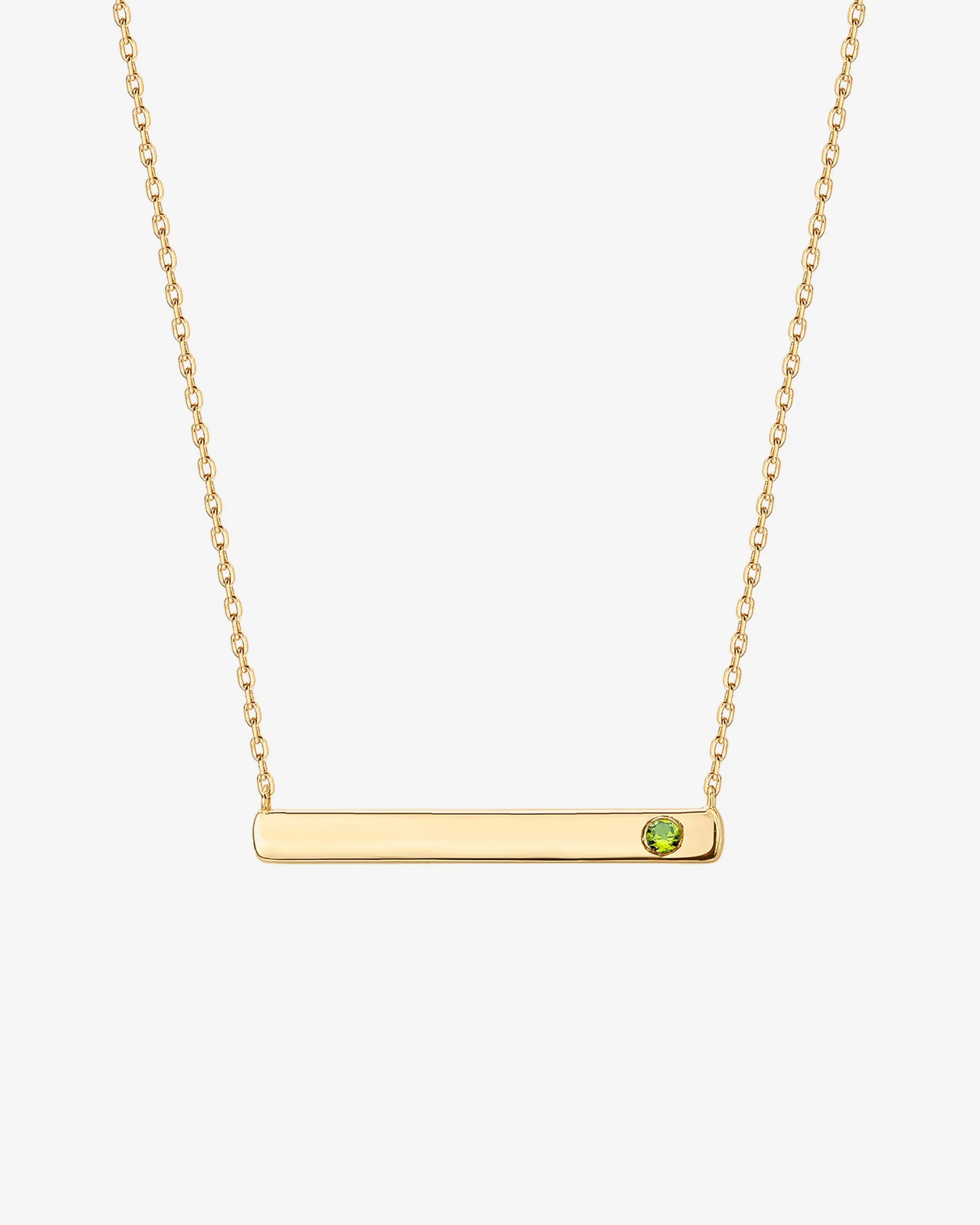 Horizontal Birthstone Bar Necklace