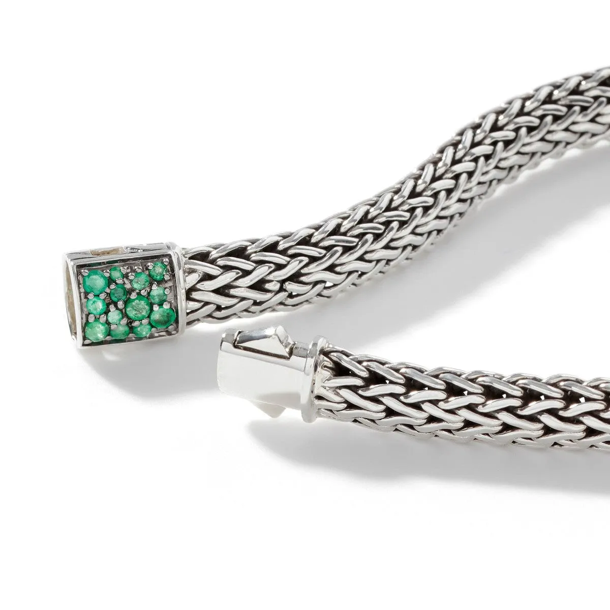 Icon Bracelet, Sterling Silver, Aquamarine Pavé, 6.5MM - BBS90422RVBLS2AQ