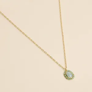 Jaipur Blossom Necklace Aquamarine