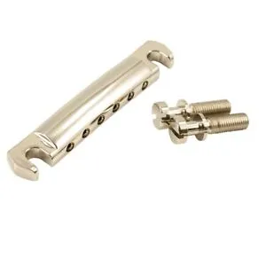 Kluson KSTOPAL-N Lightweight Stop Tailpiece Aluminum Nickel with Steel Studs