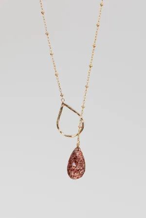 Lariat Necklace - Sunstone