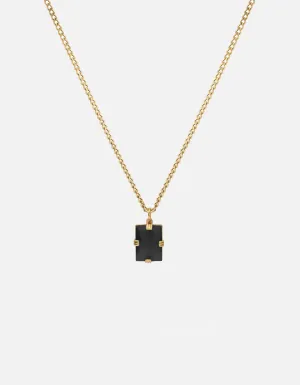 Lennox Necklace, Gold Vermeil/Onyx