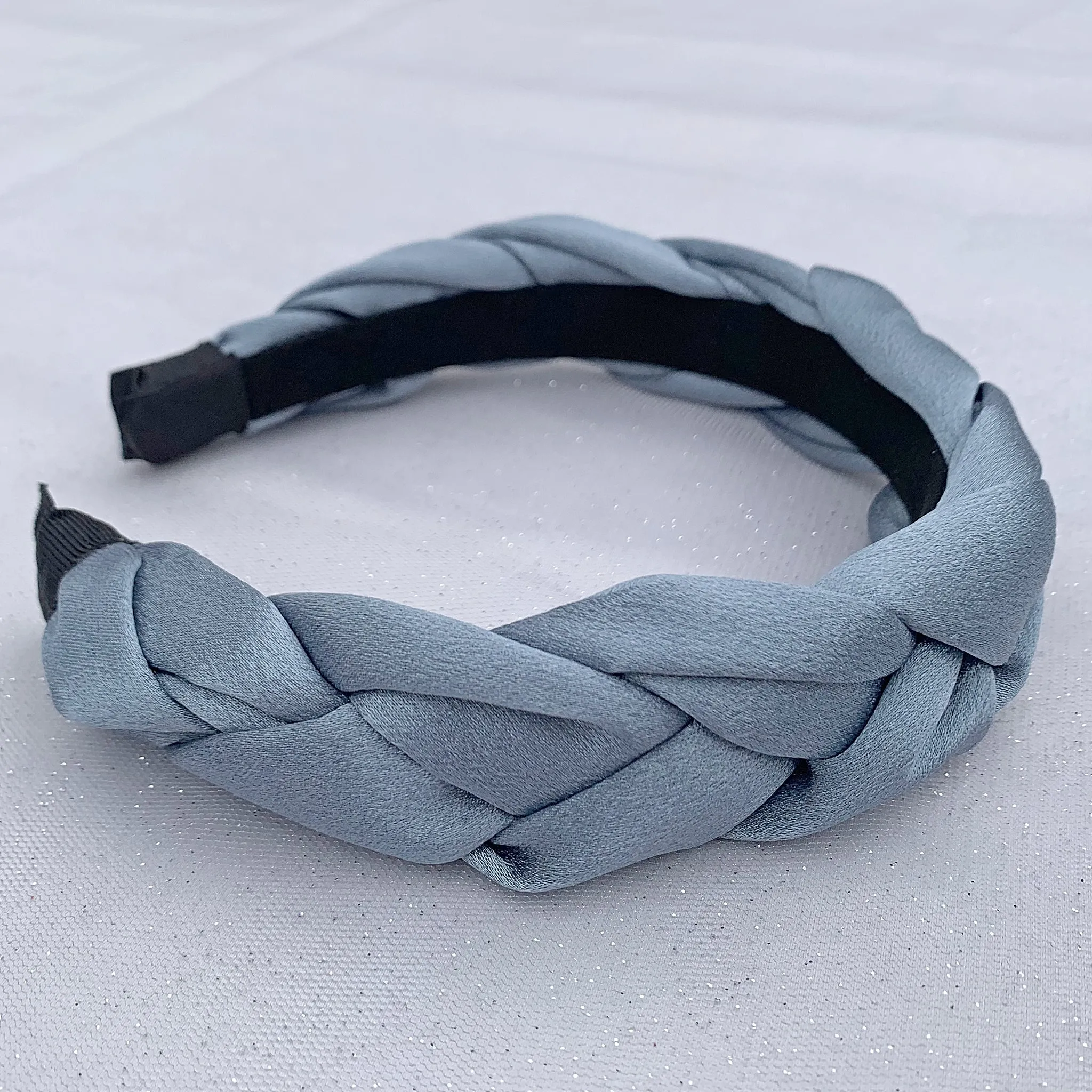 Light Blue Headband Braided