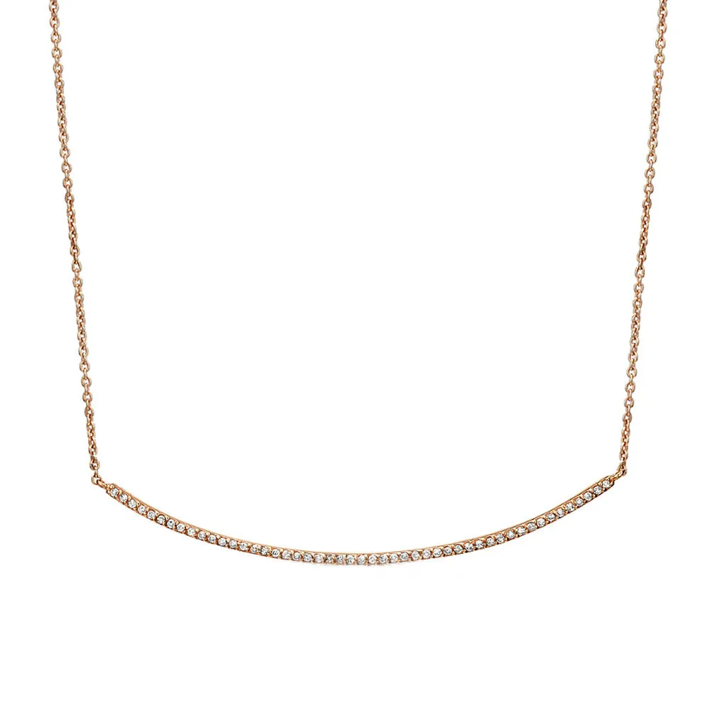 Long Diamond Bar Necklace