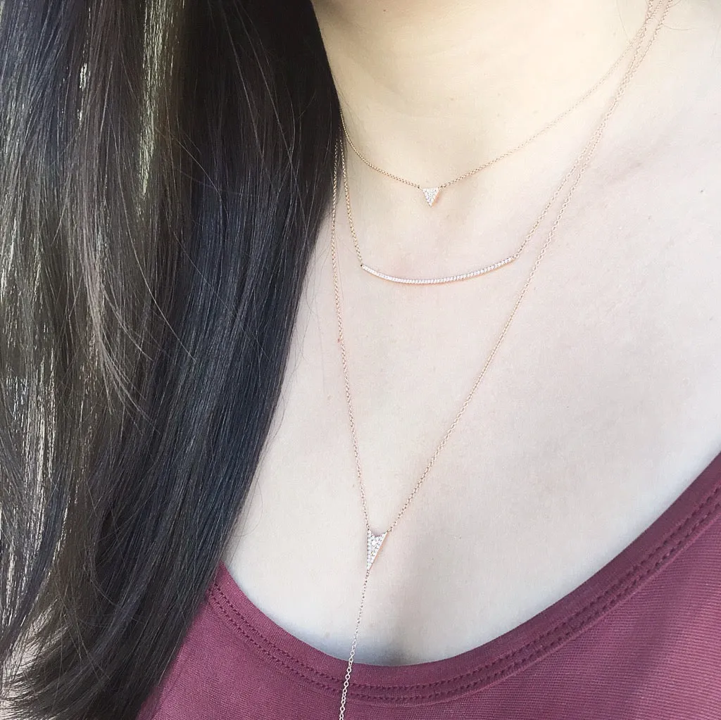 Long Diamond Bar Necklace