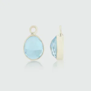 Manhattan Silver & Blue Topaz Interchangeable Gemstone Drops