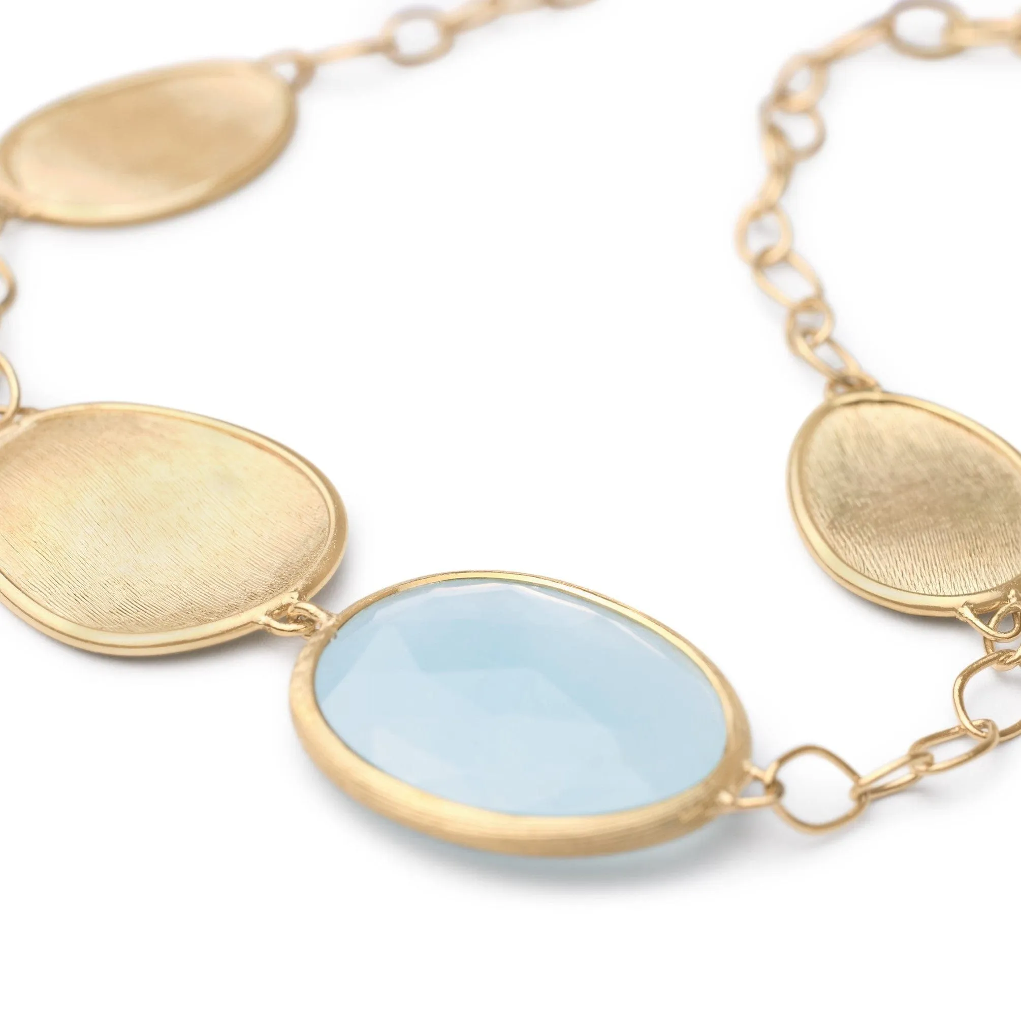 Marco Bicego 18K Yellow Gold Aquamarine Lunaria Bracelet