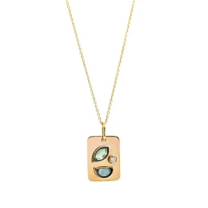 Medley Pendant No. 3 Necklace (Large Tag), Solid Gold | ONE-OF-A-KIND