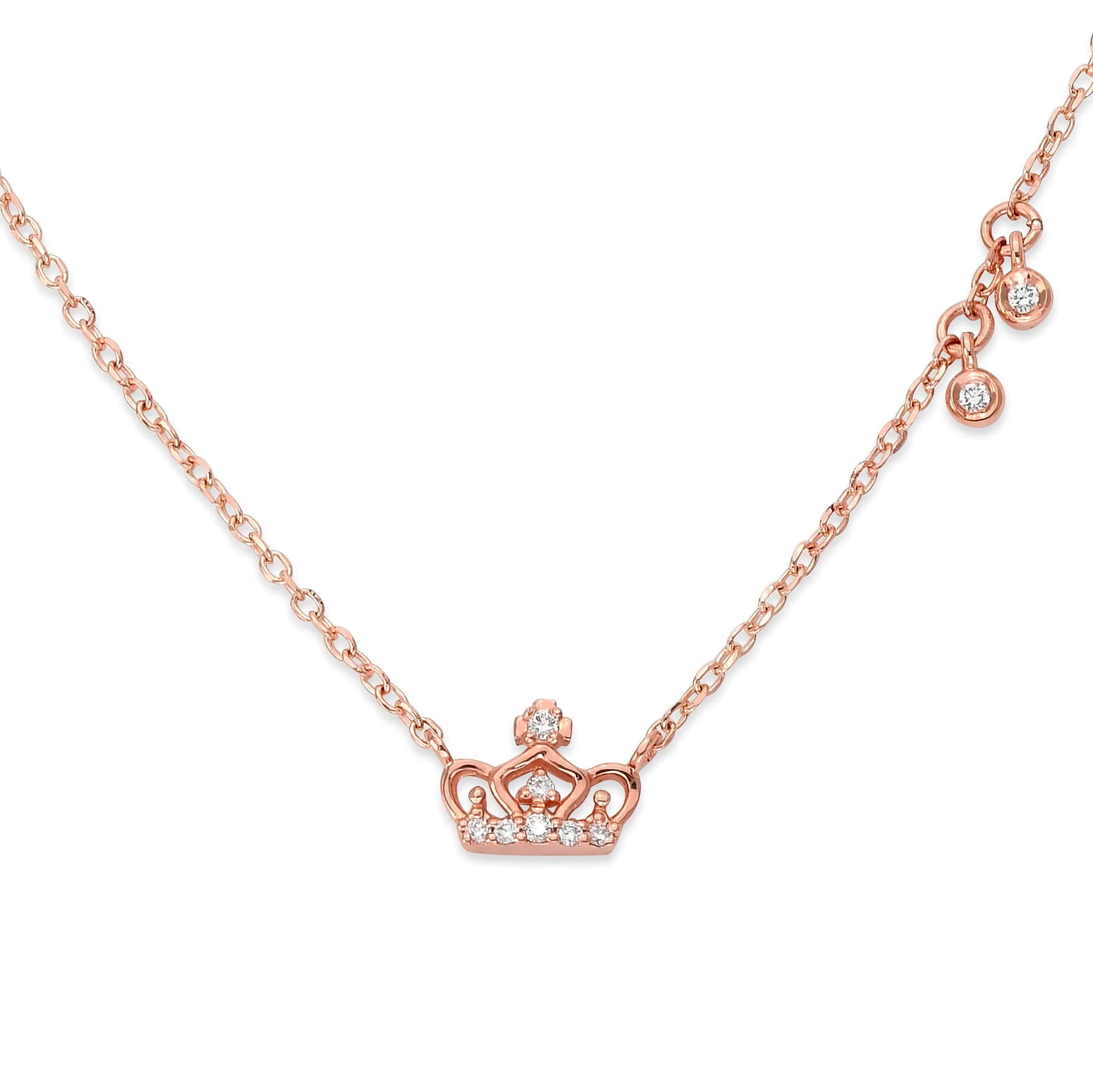 Mini Crown Diamond Necklace