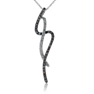 Mocha Diamond & Diamond Swirl Necklace