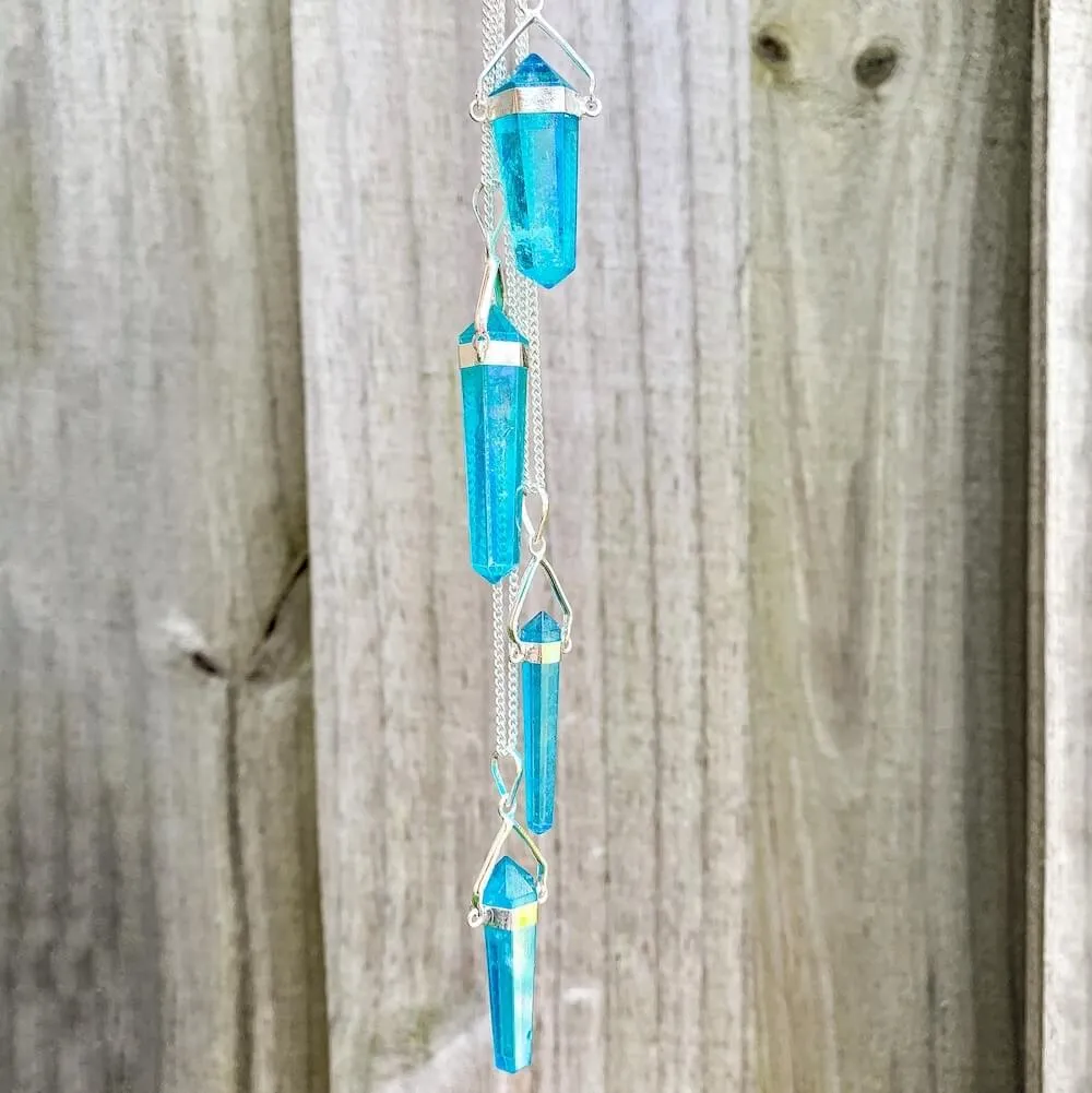 Natural Double Point Crystal Necklace