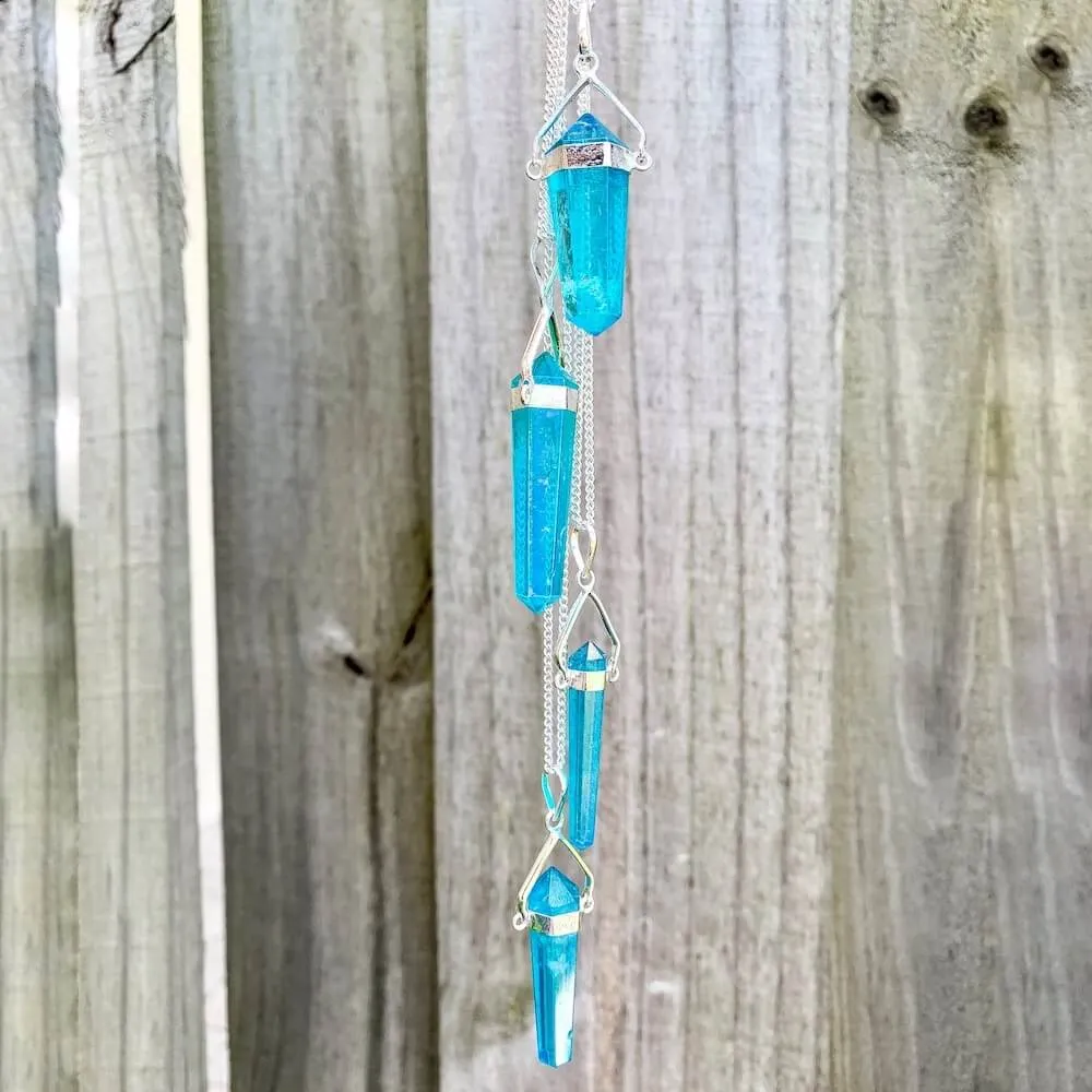 Natural Double Point Crystal Necklace