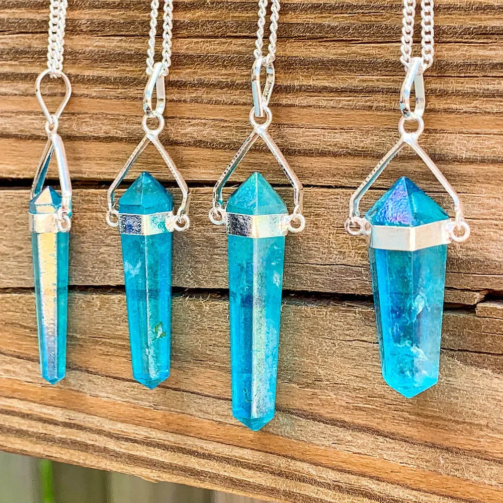 Natural Double Point Crystal Necklace