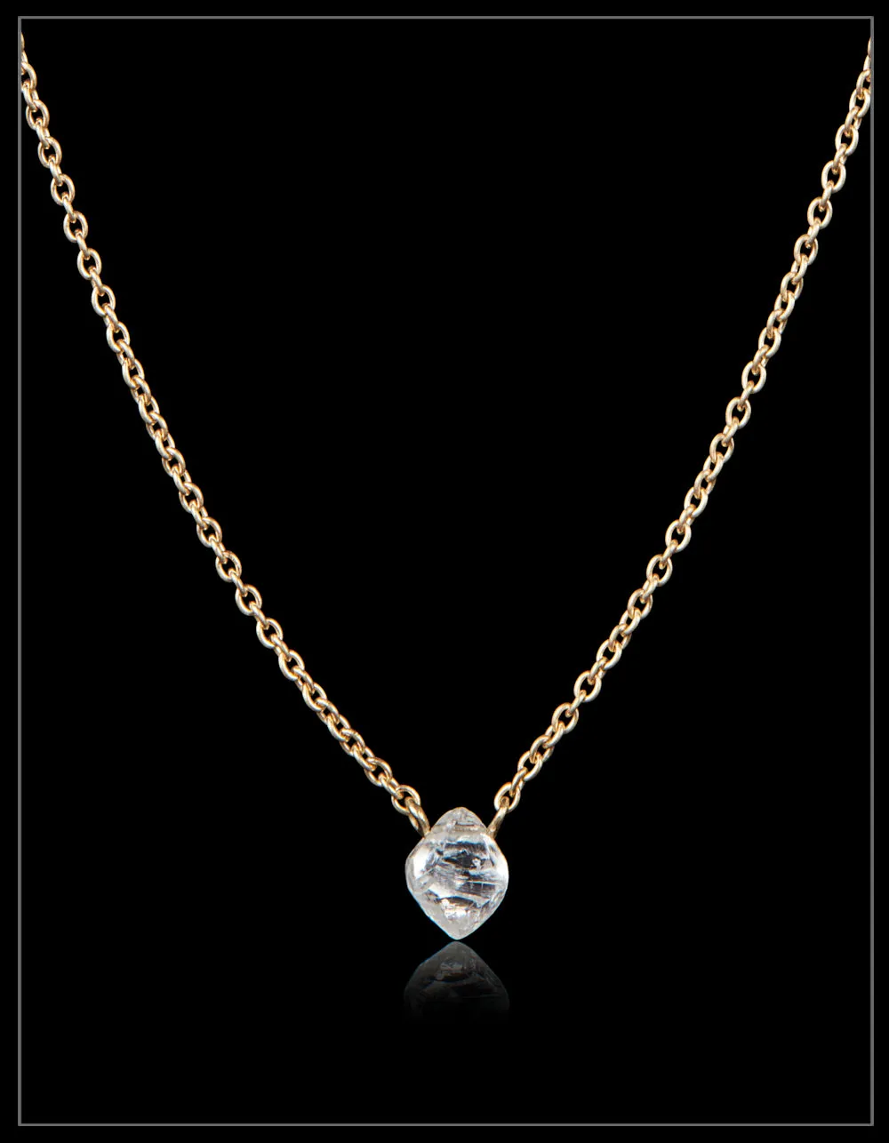 Natural Octahedron Diamond Necklace – 0.79 ct.