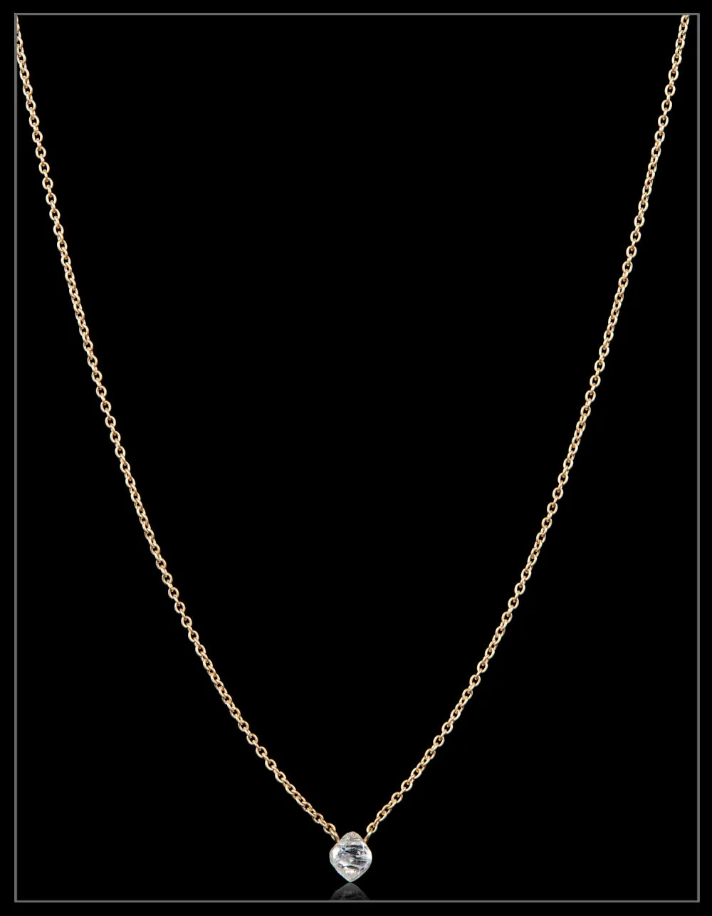 Natural Octahedron Diamond Necklace – 0.79 ct.