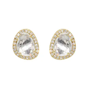 Pebble Studs - White Topaz