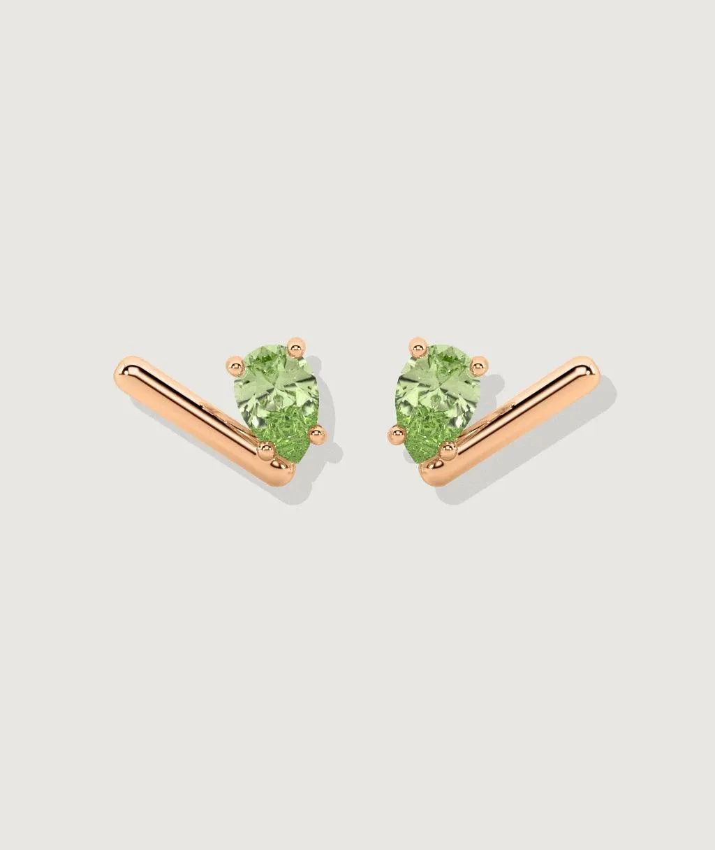 Peridot Bar Stud