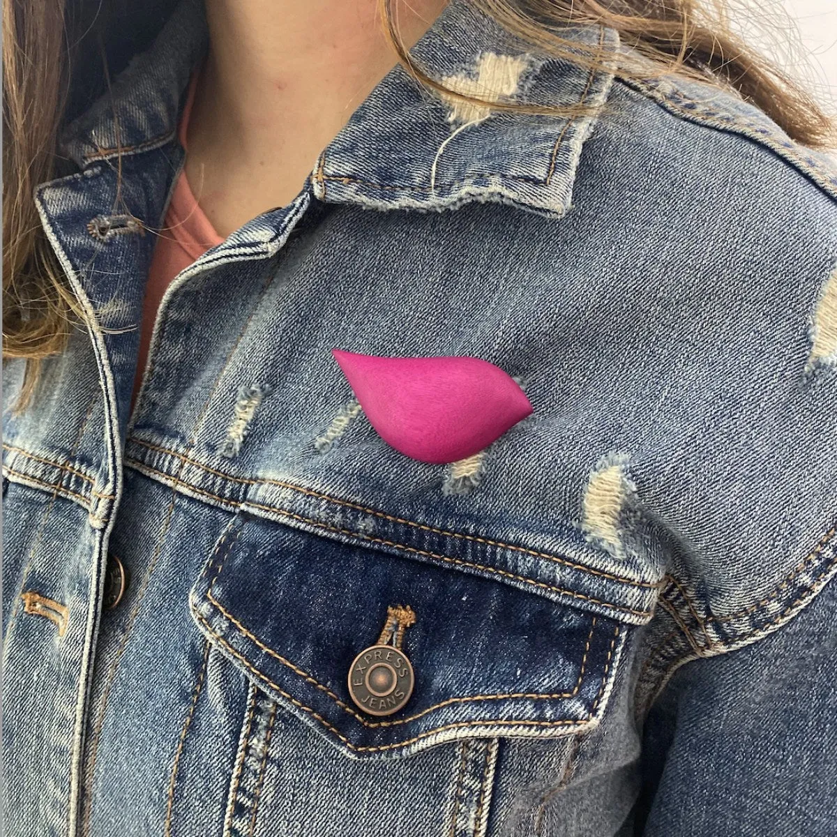 Pink Bird Brooch