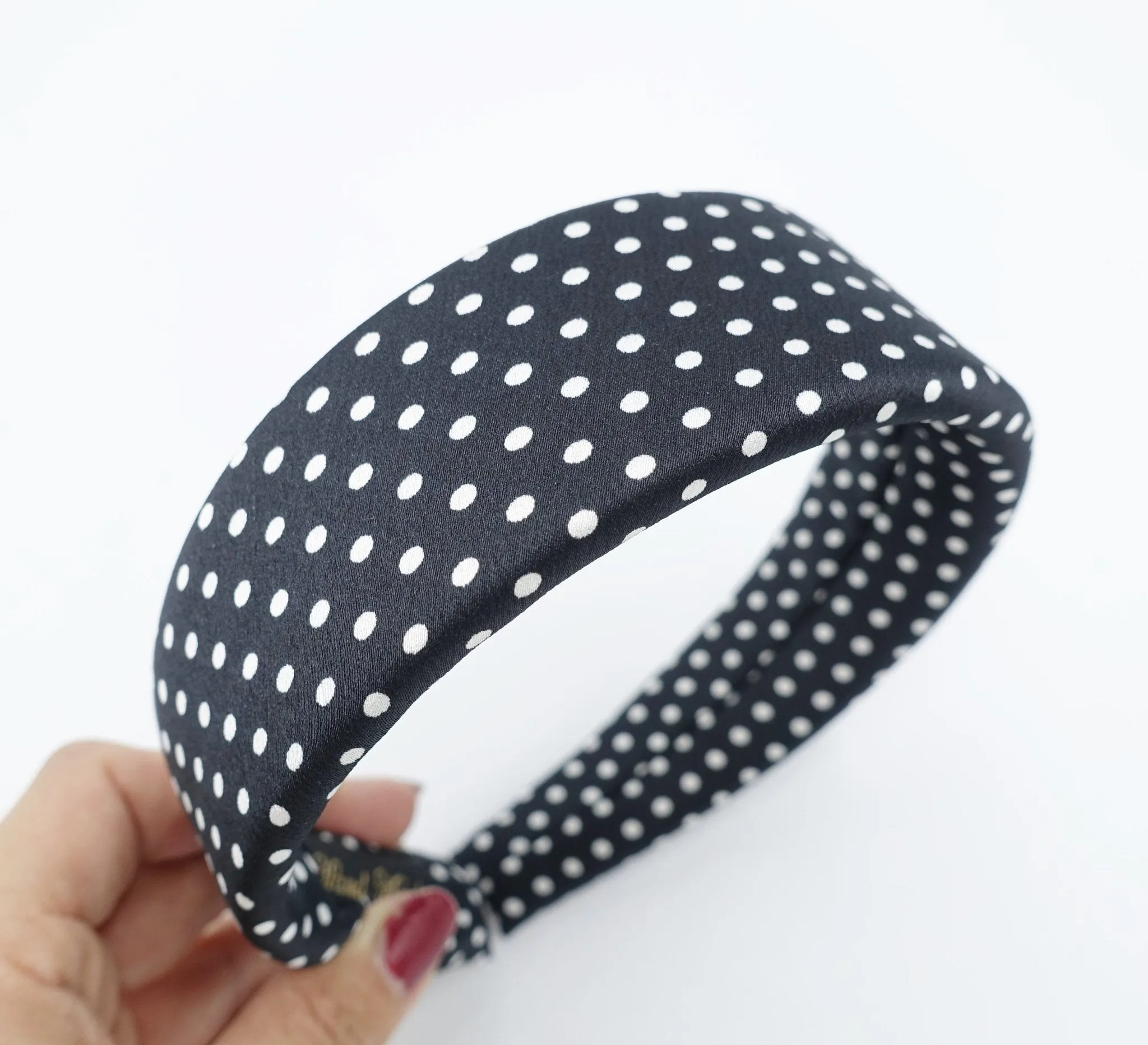 polka dot print padded headband for women