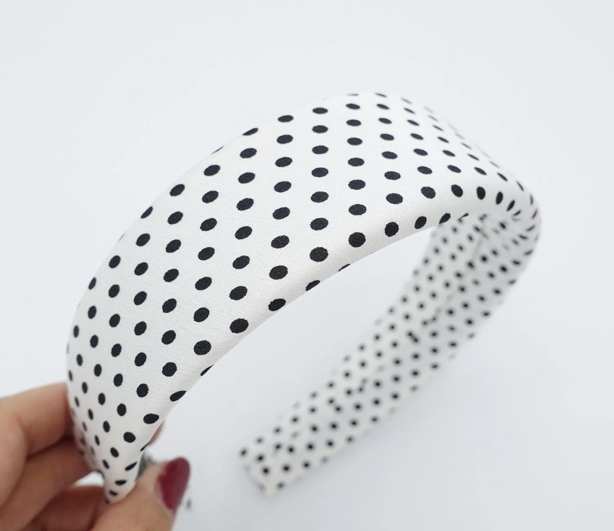 polka dot print padded headband for women