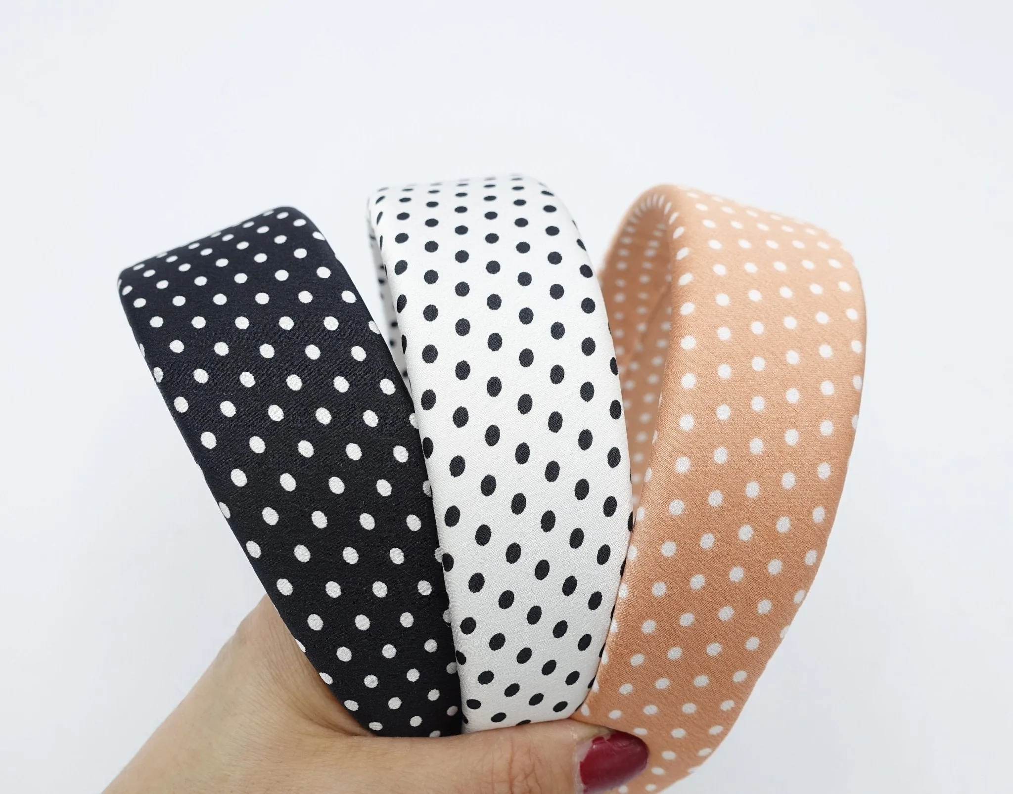 polka dot print padded headband for women