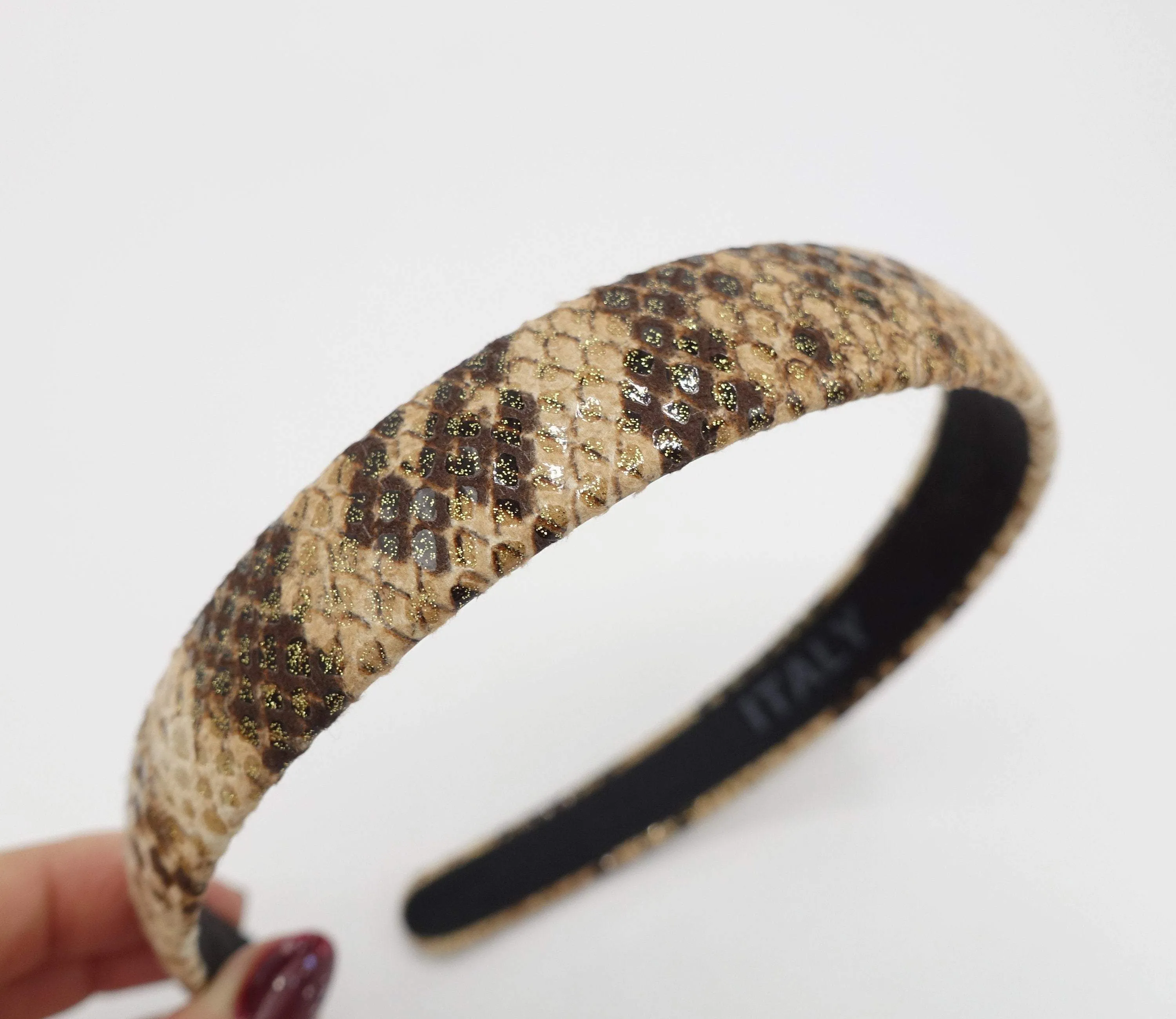 python headband faux leather scrunchies quality hair accessory for women