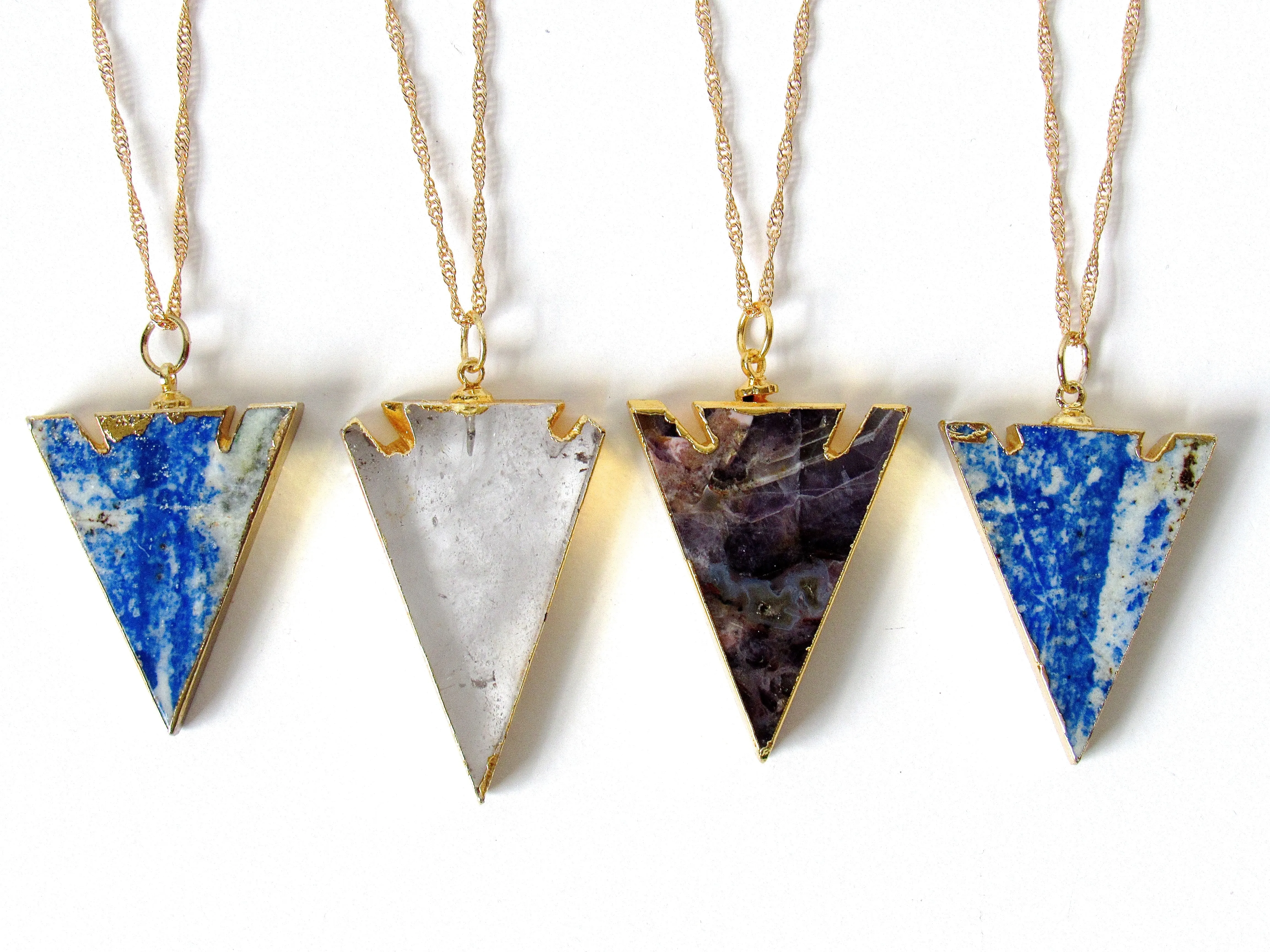 Quartz Arrowhead Necklaces