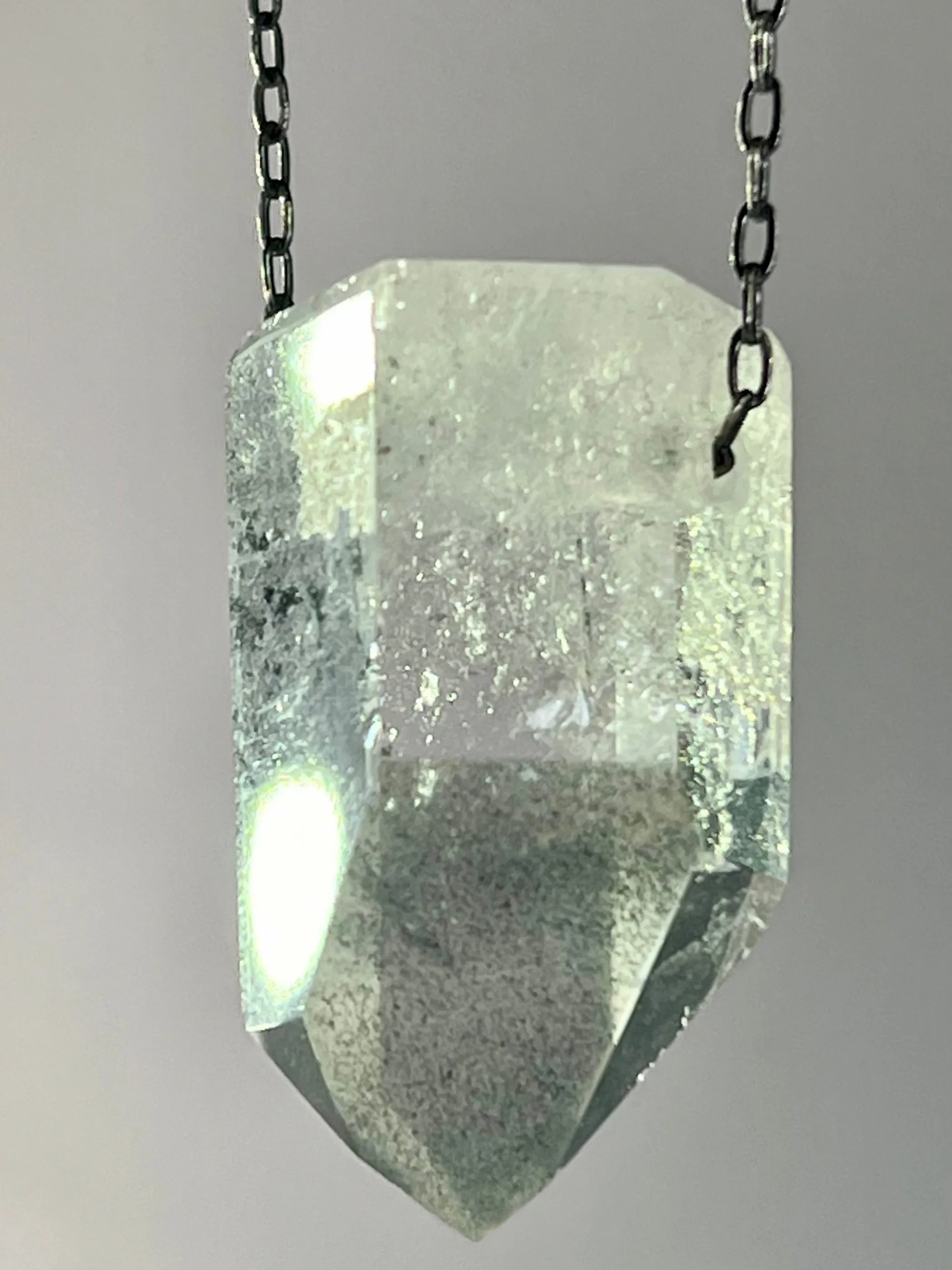 Quartz Crystal with Chlorite Inclusions Necklace