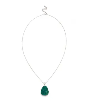 Rishima Druzy Drop Necklace Seafoam