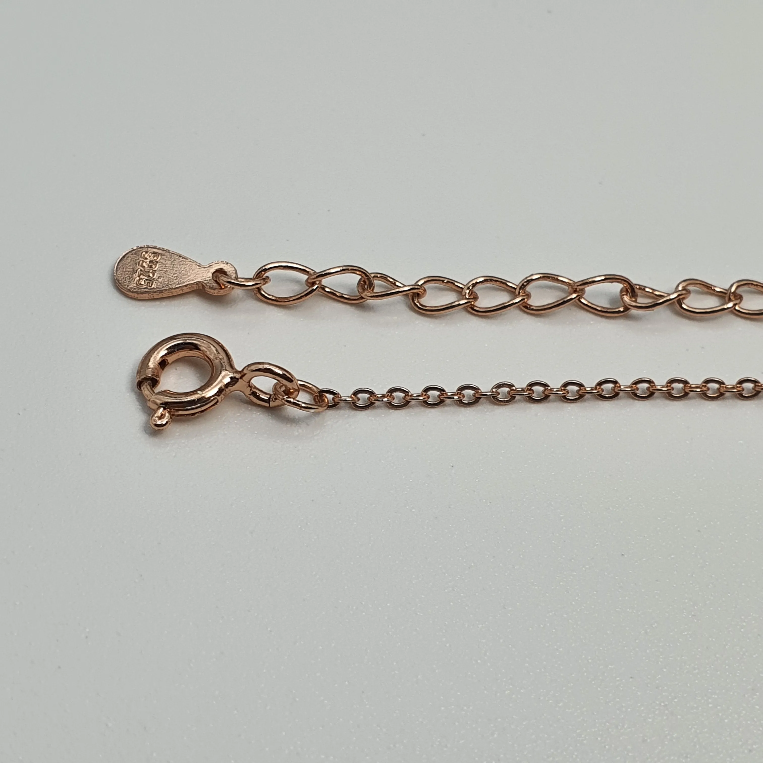 Rose Gold Little Girl Necklace, Sterling Silver