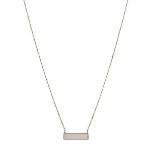 Rose Quartz Rectangle Necklace