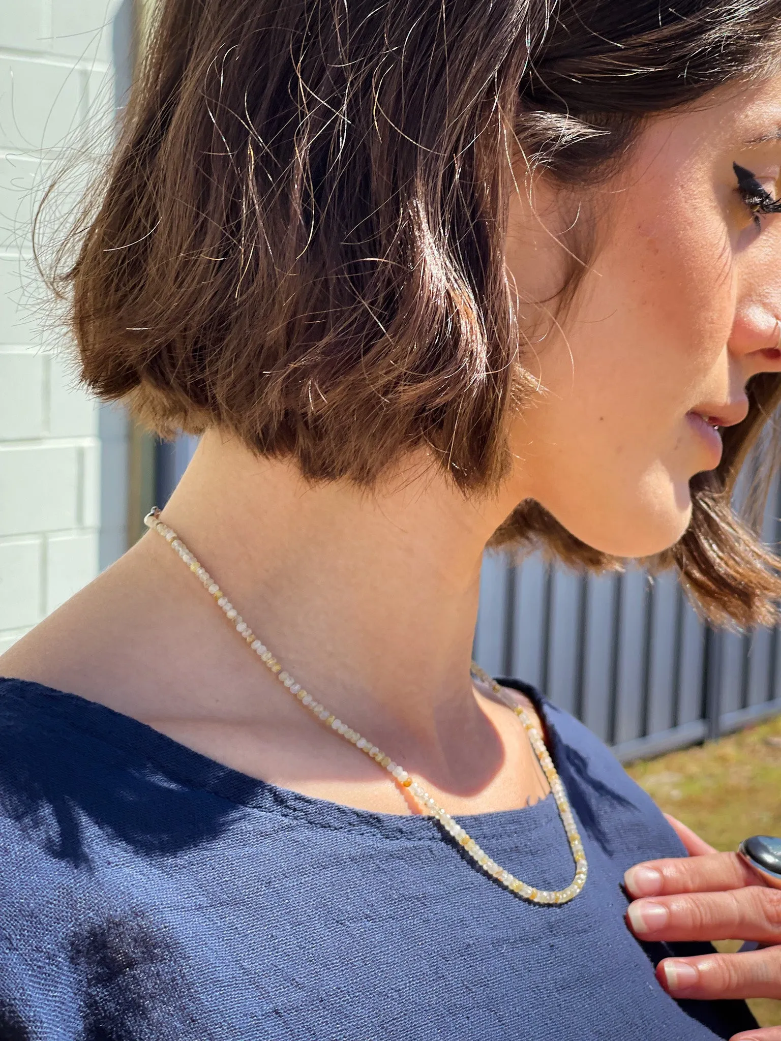 Rutile Quartz Crystal Necklace