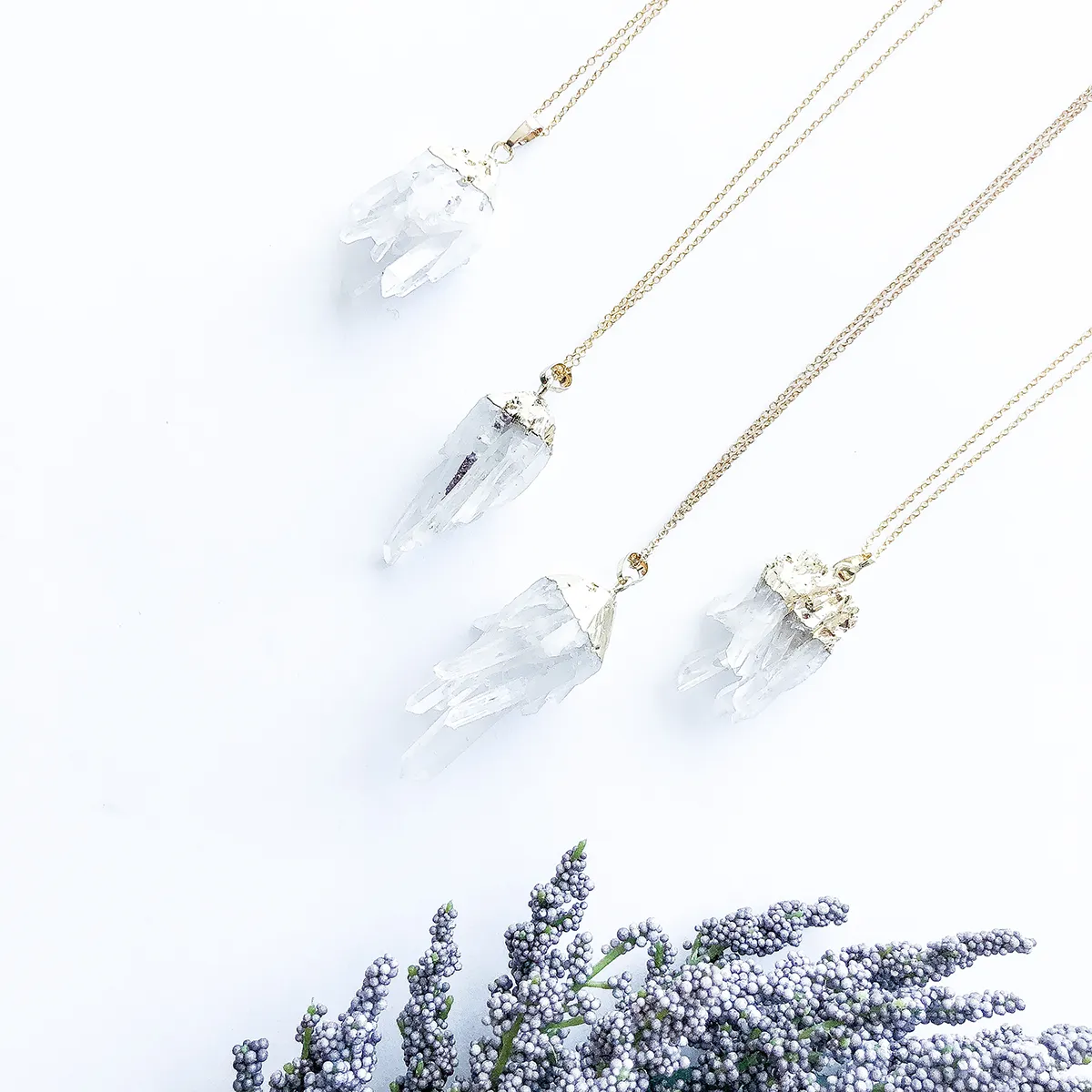 SHIVA Crystal Cluster Quartz Necklace