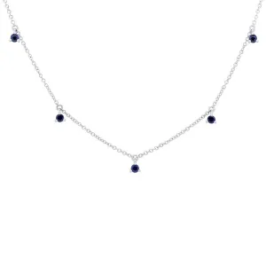 Shy Creation Blue Sapphire Necklace SC55006414