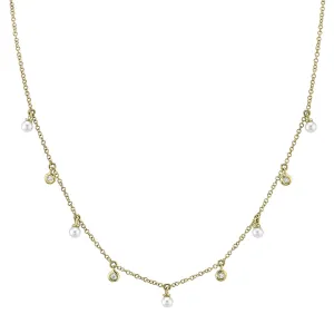 Shy Creation Diamond & Cultured Pearl Necklace SC55021032