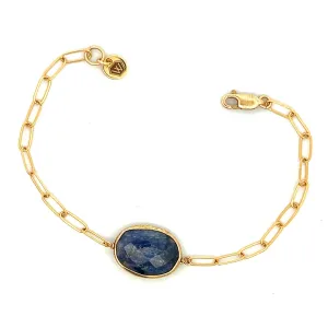 silk road - sapphire bezel bracelet