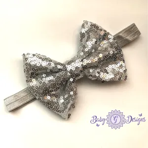 Silver Sequin Headband