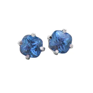 Swiss Blue Topaz Studs Earrings