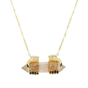 The Offering Necklace | 18.8GMS .27CTW | Rutilated Quartz