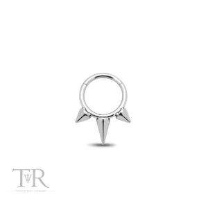 Trident Titanium 3 Cone Hinged Ring