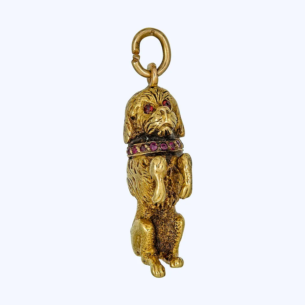 Vintage Poodle Charm