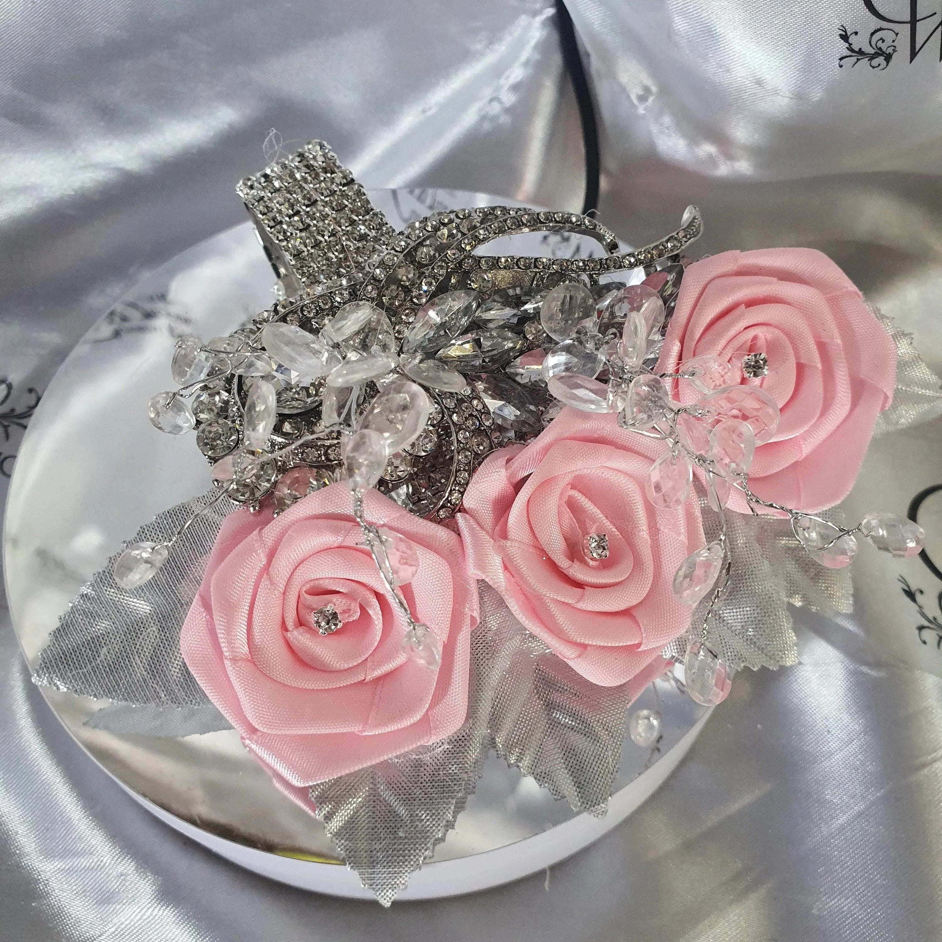 Wedding wrist corsage by Crystal wedding uk