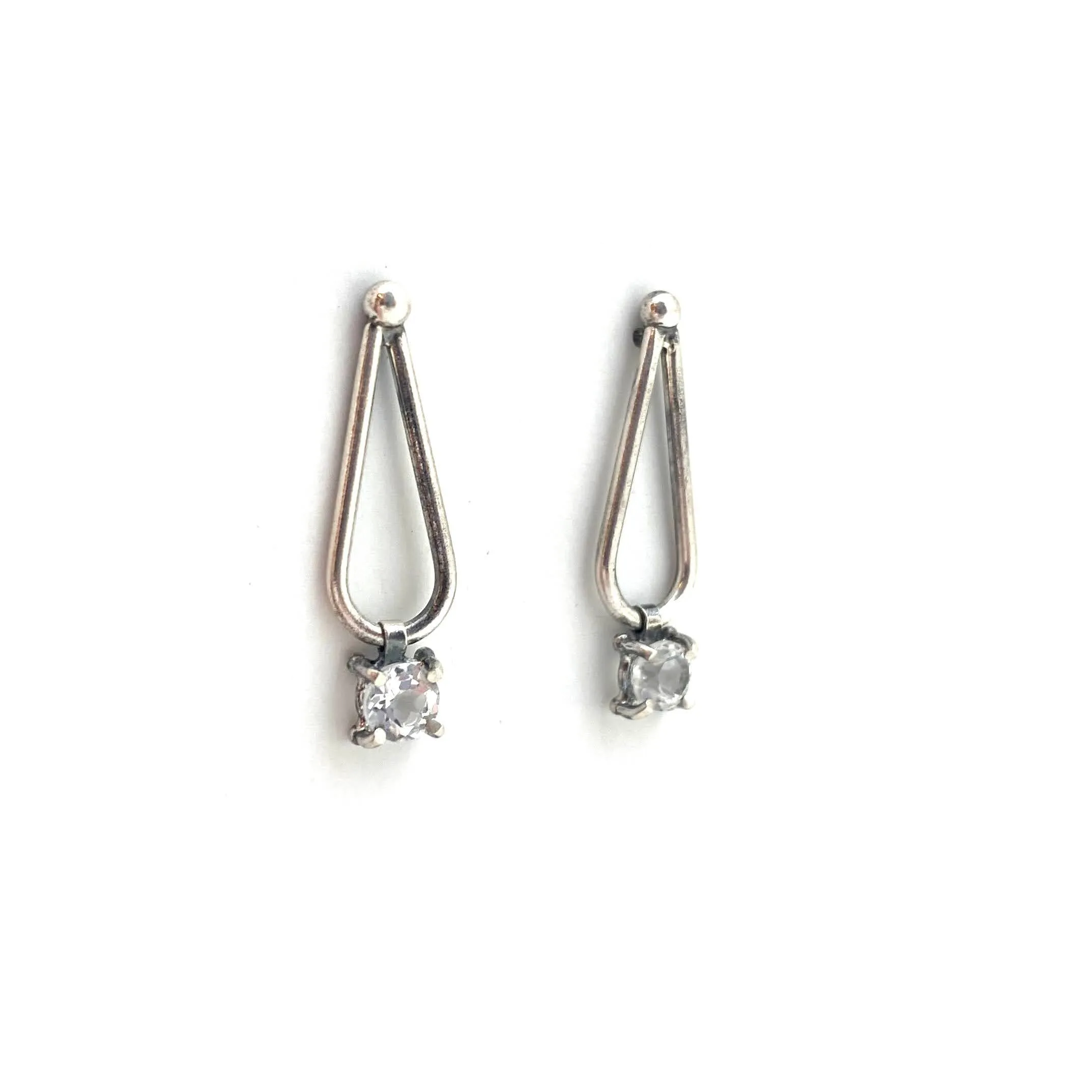 White Topaz Drop Earrings