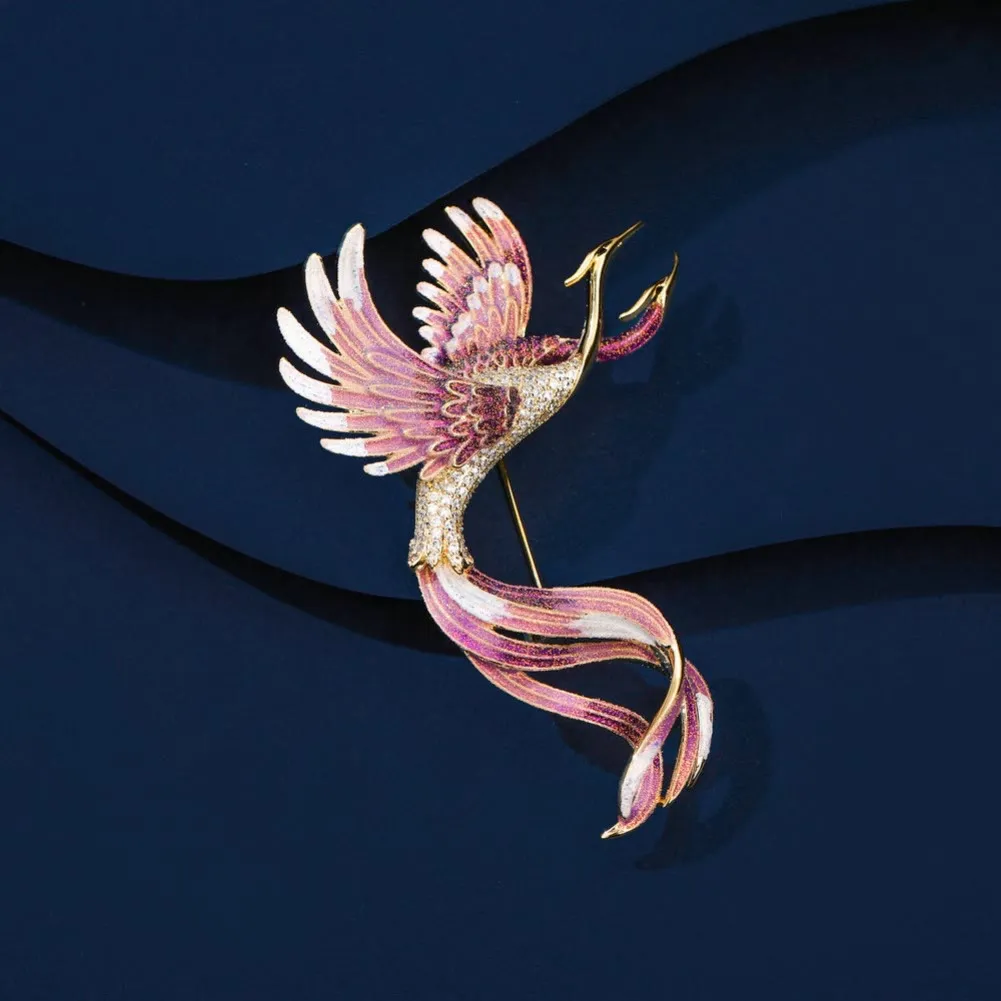 Women's Flying Two Headed Phoenix Brooch