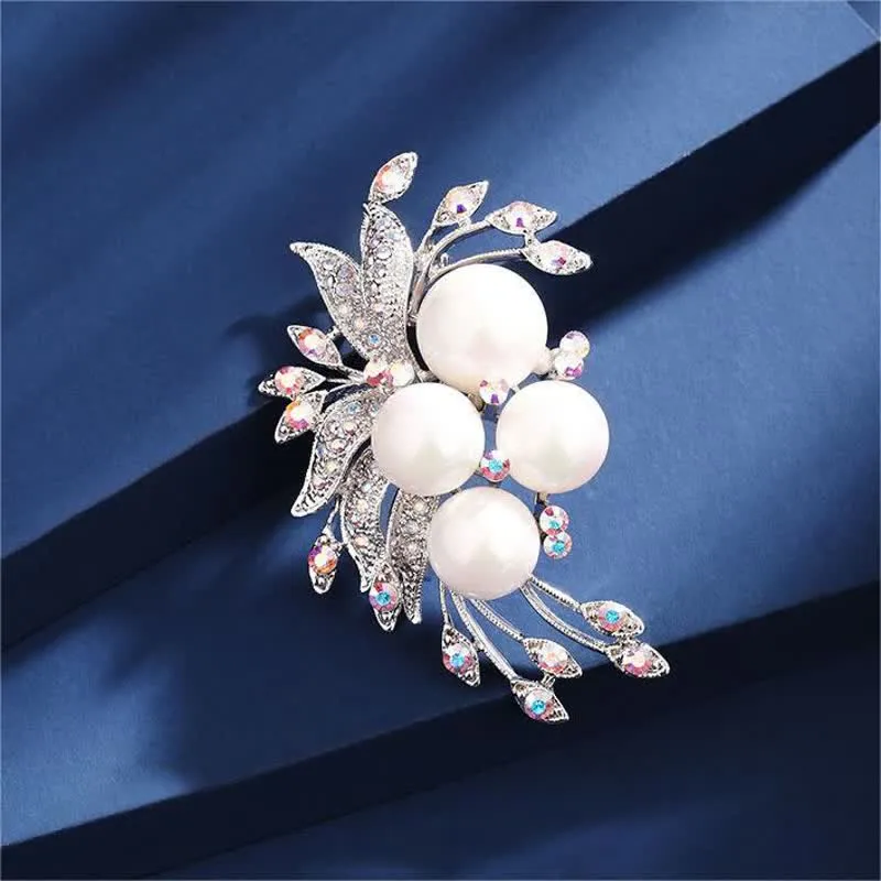 Women's Phoenixes Flower Pearl Brooch