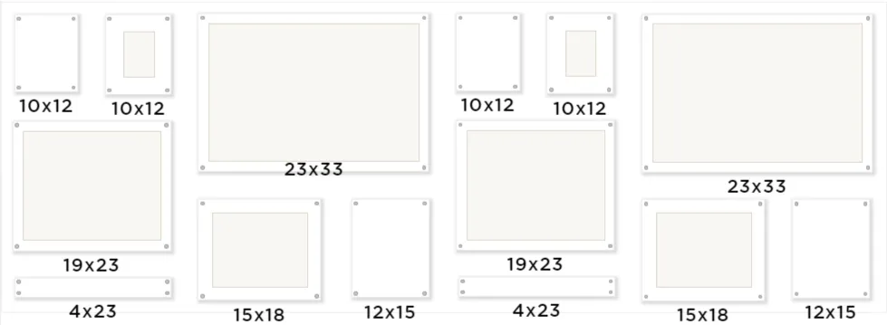 WS Gallery: Mondrian 121" Double Panel Frames